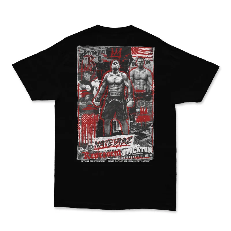 Nate Diaz Stockton IN THE NEWS Heavy Tee [BLACK]