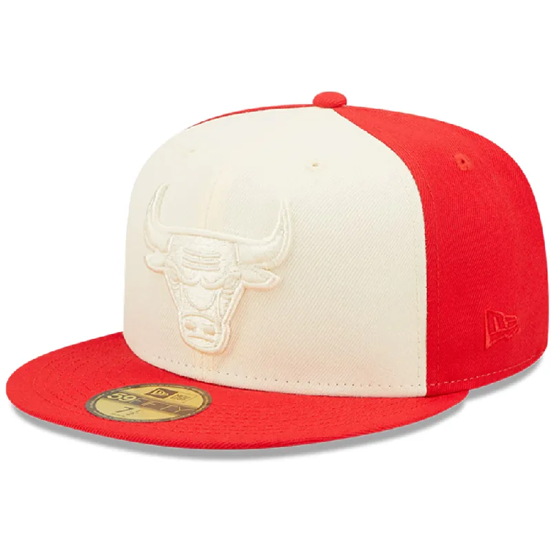 Mega Discount NEW ERA CHICAGO BULLS TONAL 2-TONE 59FIFTY FITTED HAT -RED/CREAM