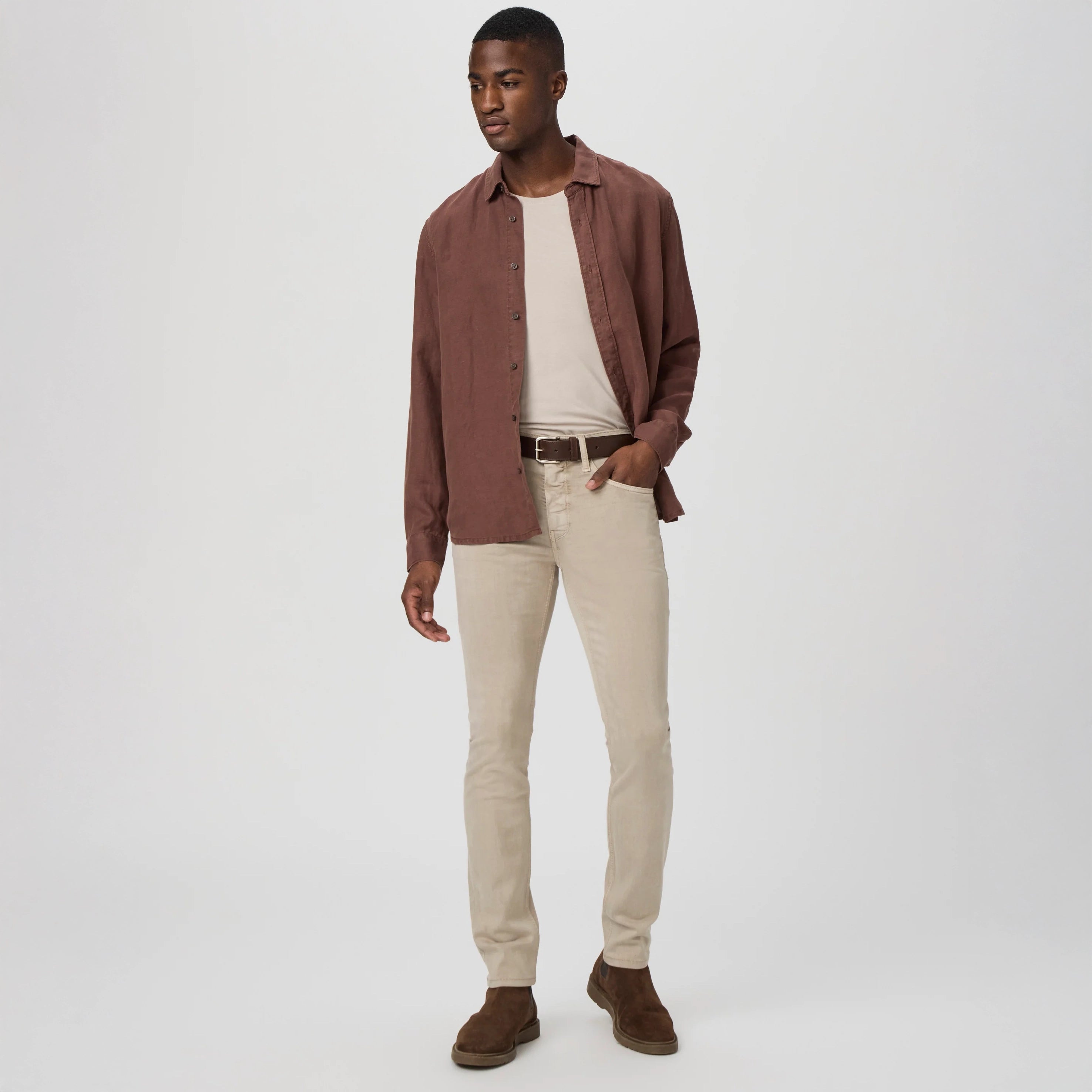 Limited Edition Lennox - Vintage Moroccan Clay (Beige) - Slim Fit Transcend Jeans - PAIGE