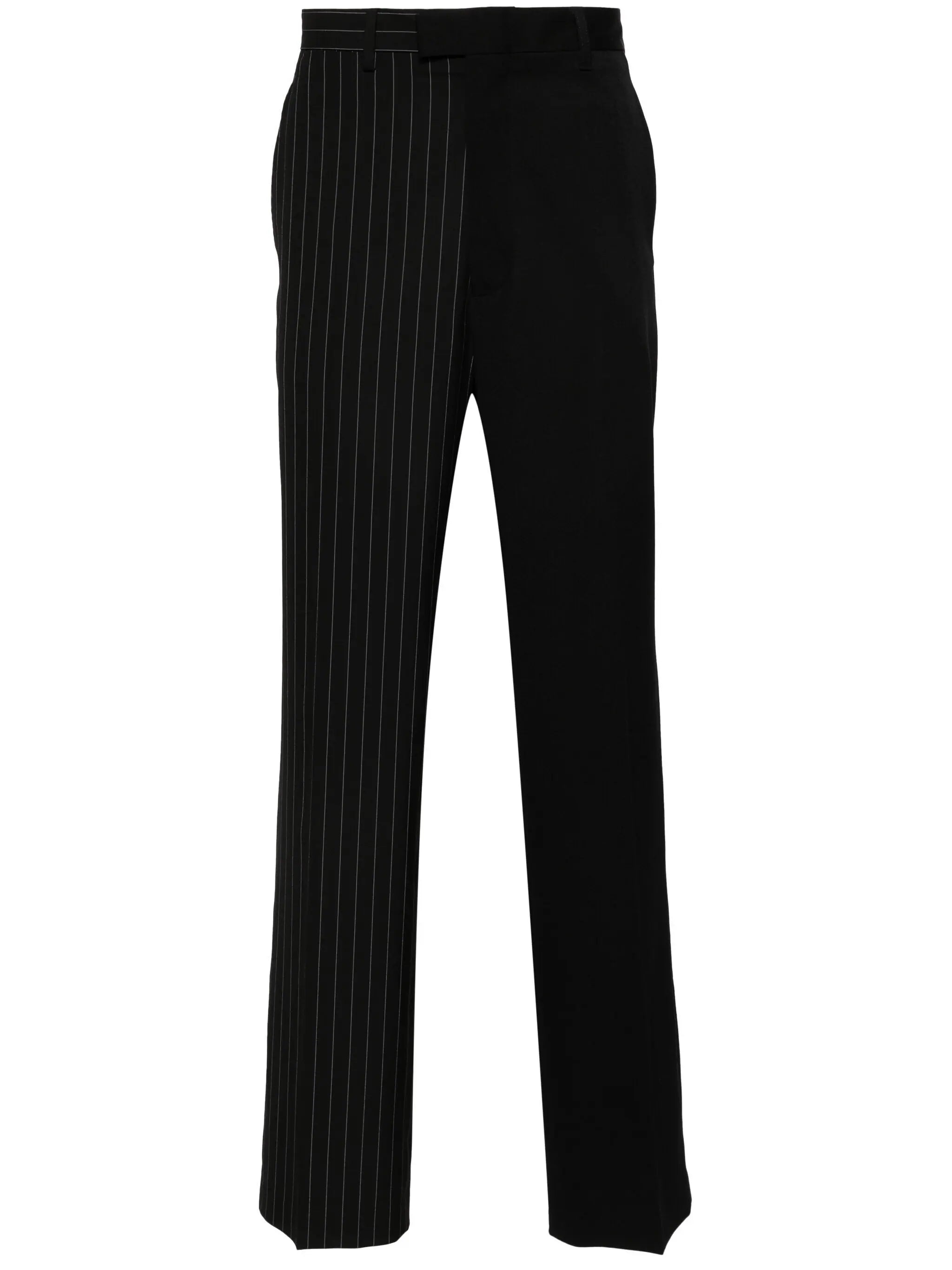 Pinstripe Straight-Leg Trousers