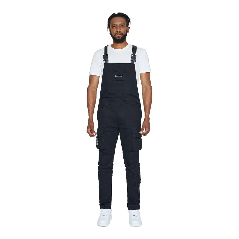 Utility Twill Overalls - Black