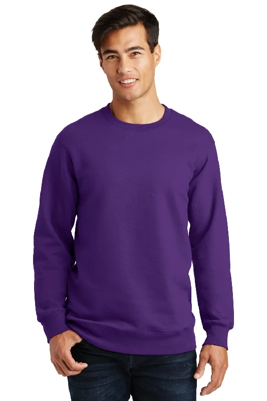 Today Only Port & Company Mens Fan Favorite Fleece Crewneck Sweatshirt - Team Purple - Closeout Today Only Port & Company Mens Fan Favorite Fleece Crewneck Sweatshirt - Team Purple - Closeout