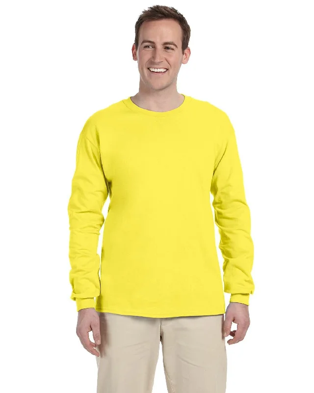 Fruit of the Loom Lightweight Long Sleeve T-Shirt | Yellow