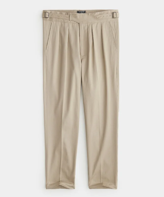 Weekend Deals That Thrill Lightweight Italian Cotton Gurkha Trouser in Sand Stone