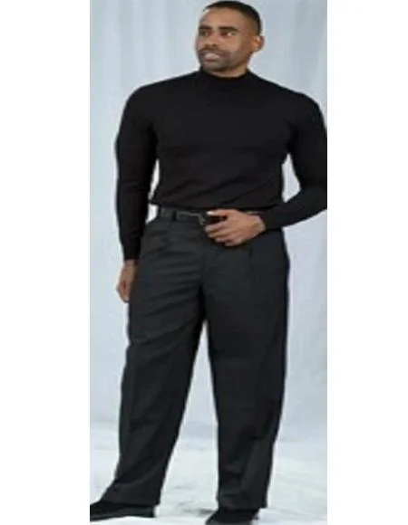 Now or Never Pacelli Drius 810000 Pleated Wide Leg Pants Black