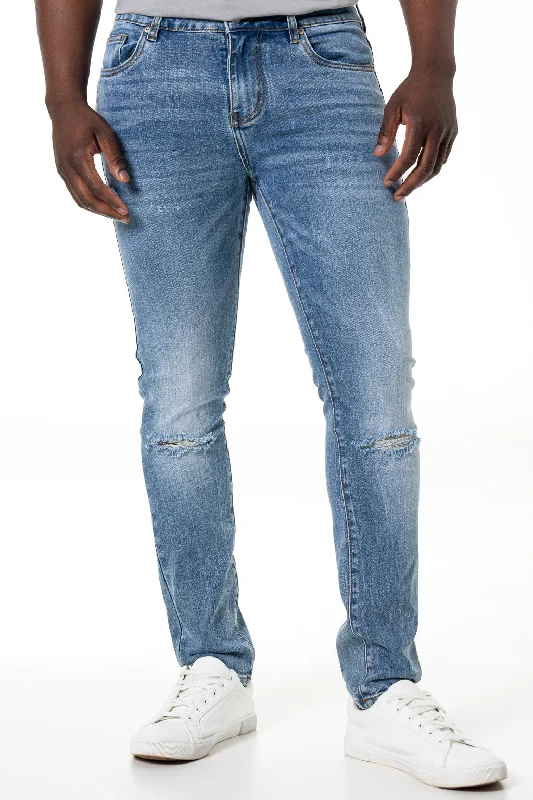 Unmissable Offer Rf02 Ripped Skinny Denim Jeans _ 140442 _ Mid Wash