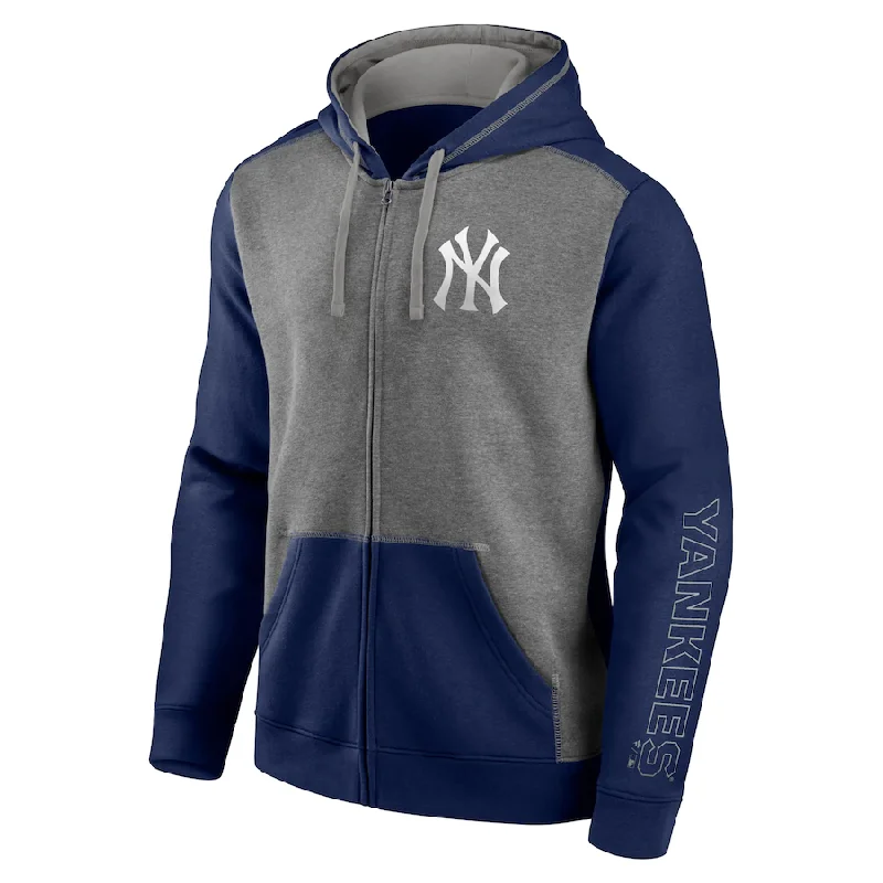 Price Cut New York Yankees Fanatics Branded Expansion Team Full-Zip Hoodie - Navy/Heathered Gray Price Cut New York Yankees Fanatics Branded Expansion Team Full-Zip Hoodie - Navy/Heathered Gray