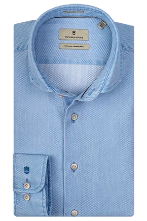 Mega Sale ID10231-Thomas Maine  Sky Washed Waffle Shirt