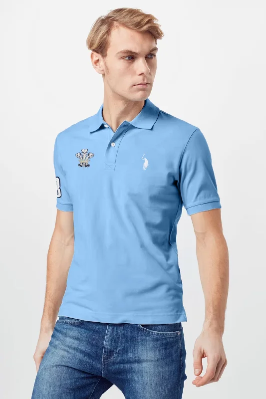 Polo Republica Men's Pony & Three Feathers Embroidered Short Sleeve Polo Shirt