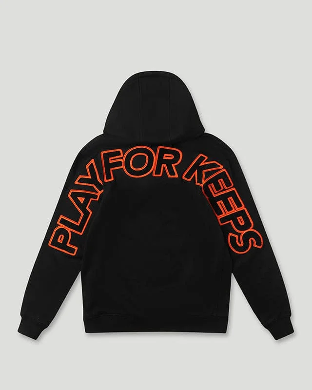 Pay Less PFK Hoodie Black/Black Orange