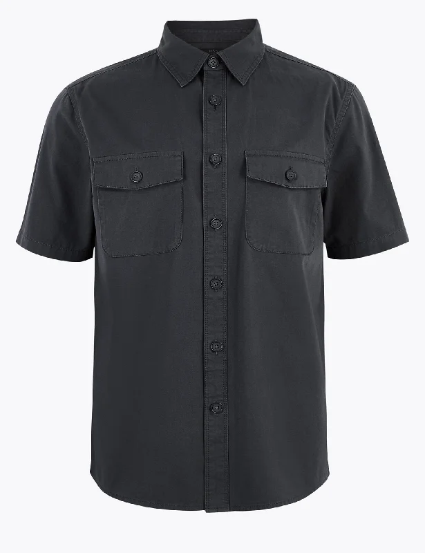 Pure Cotton Utility Overshirt