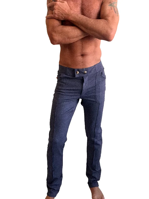 Year-End Clearance PERFORMANCE-premium Tactical Urban Dress Pant Yoga Pant (Navy Blue Heather)