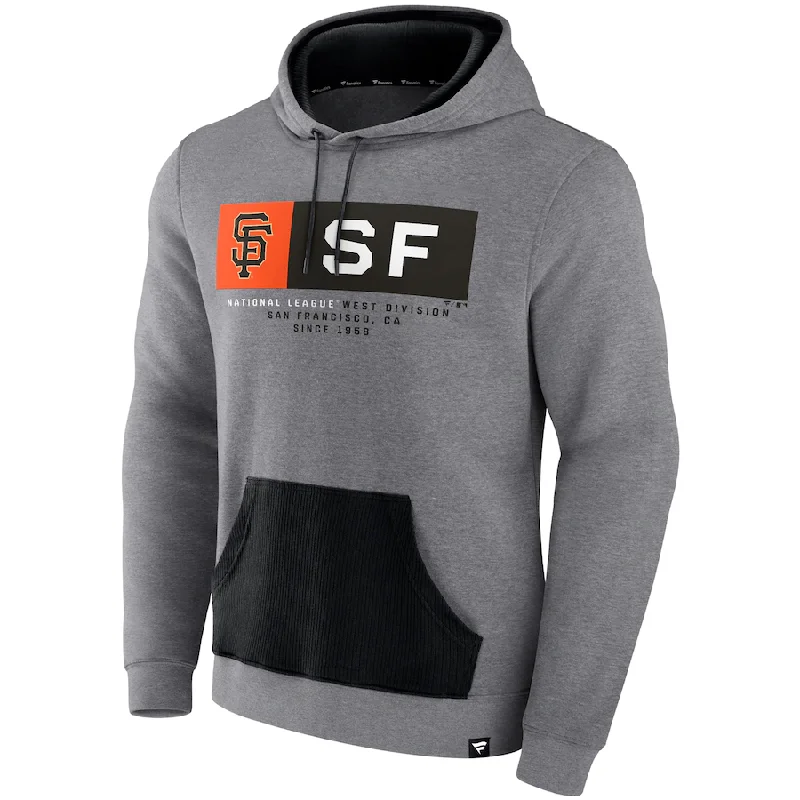 Best Bargains San Francisco Giants Fanatics Branded Iconic Steppin Up Fleece Pullover Hoodie - Heathered Gray Best Bargains San Francisco Giants Fanatics Branded Iconic Steppin Up Fleece Pullover Hoodie - Heathered Gray