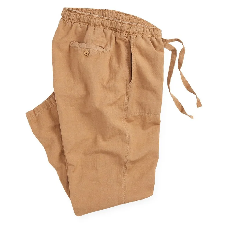 Act Now Taranaki Linen-Cotton Drawstring Pants