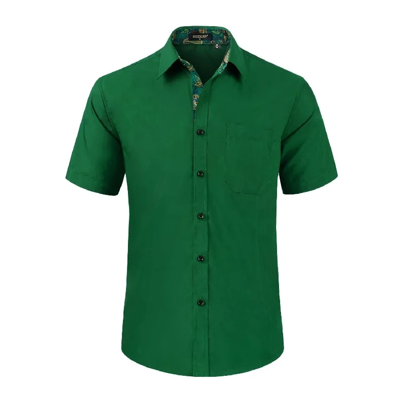 Value Pack Men's Short Sleeve Shirt with Pocket - A1-GREEN1