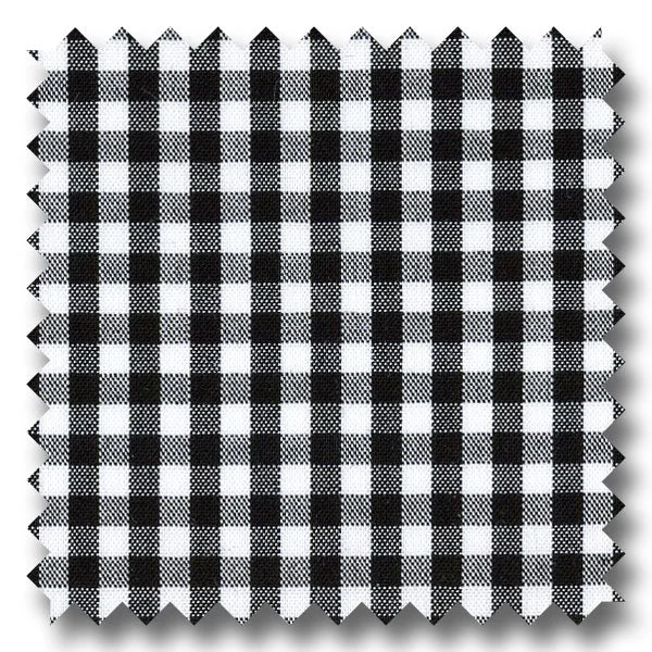 Clearance Sale Black Gingham Check Broadcloth - Custom Dress Shirt