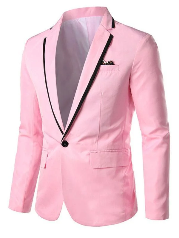 Extra Savings Pink Slim Fit Men Blazer