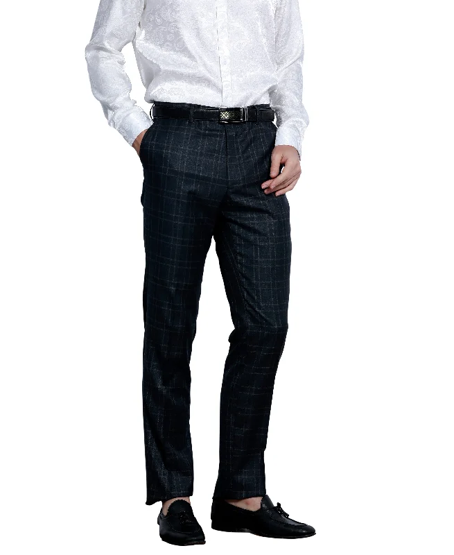 Exclusive Savings Skinny Fit Plaid Dress Pants, Grey
