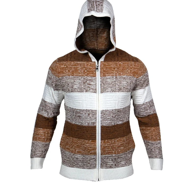 Act Now Prestige SW-420 L/S Full Zip Hooded Sweater White