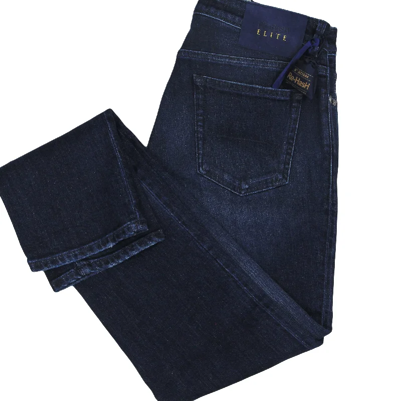 Fantastic Savings Dark Blue Rubens Power-Stretch Cotton Slim Fit Jeans - Re-Hash ELITE