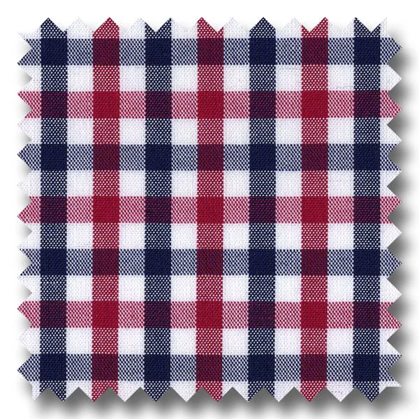 Year-End Sale Black and Red Gingham Check Broadcloth - Custom Dress Shirt