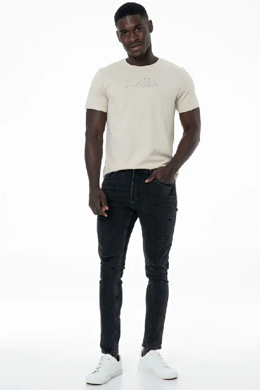 Value Deals Rf10 Rip & Repair Skinny Denim Jeans _ 140443 _ Black Wash
