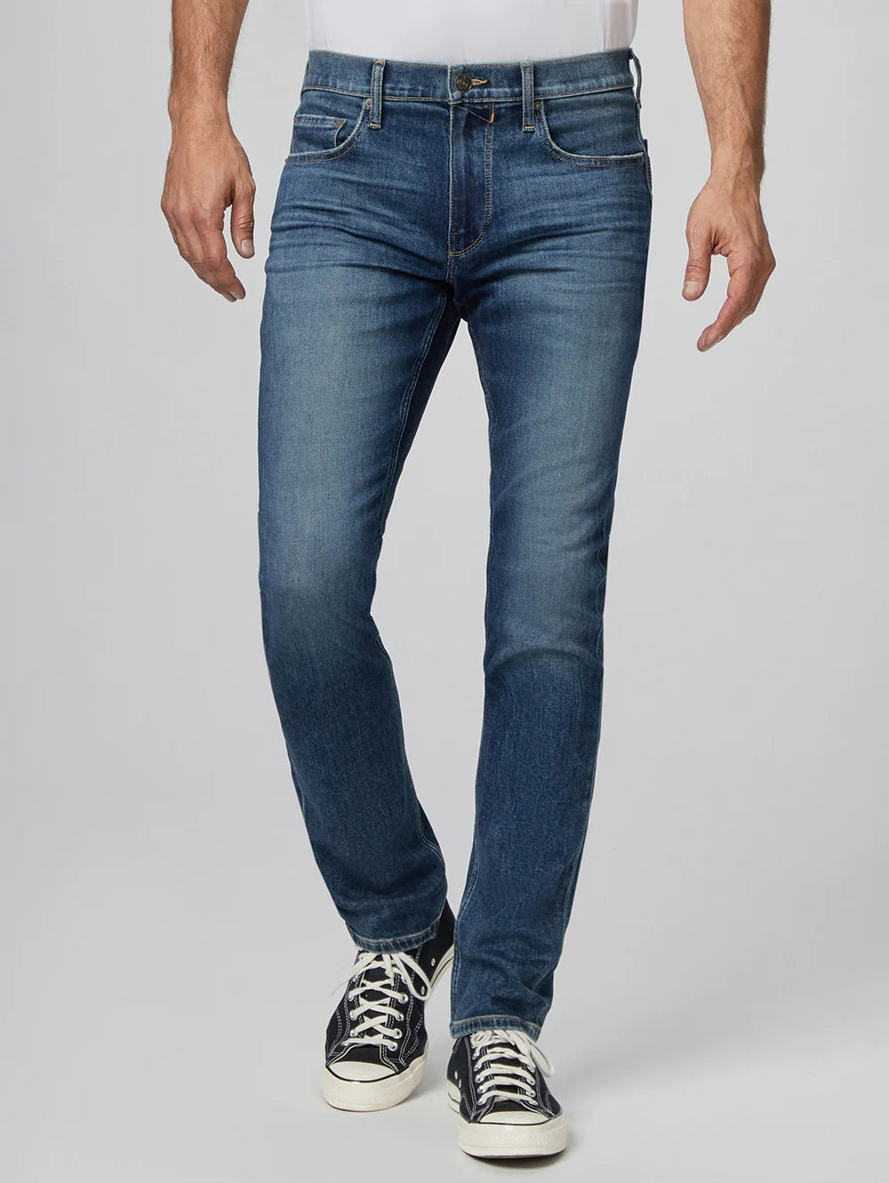 Lennox - Brickler Faded Mid-Wash Blue Slim Fit Jeans - PAIGE