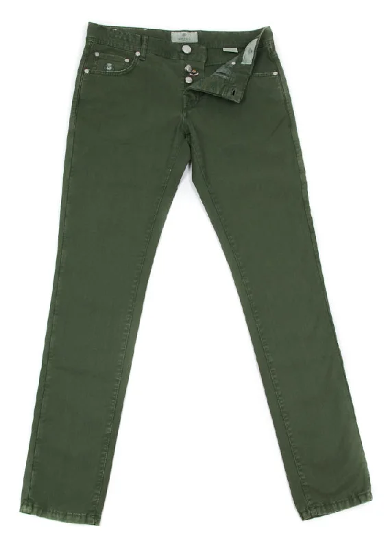 Shop and Save Luigi Borrelli Green Pants - 33 US / 49 EU