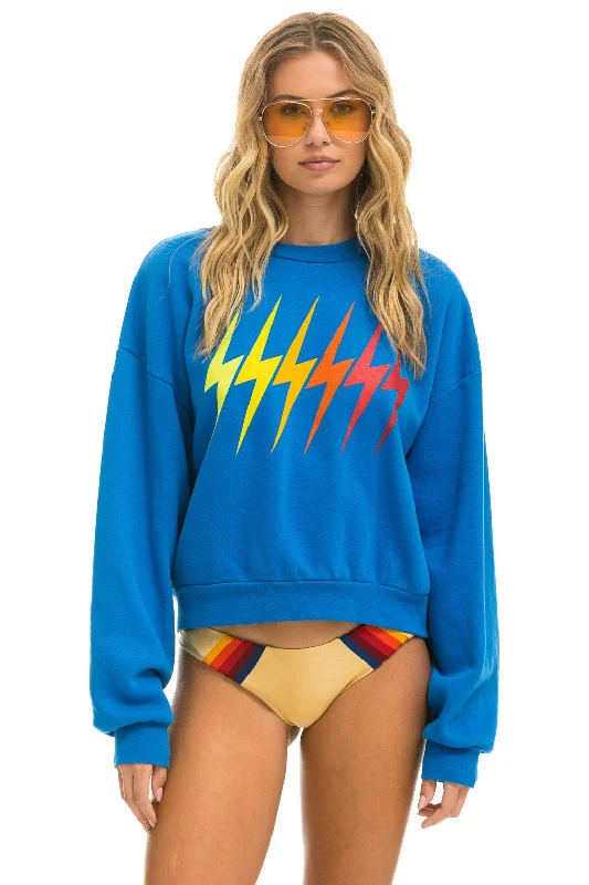 BOLT GRADIENT RELAXED CREW SWEATSHIRT - OCEAN // RAINBOW