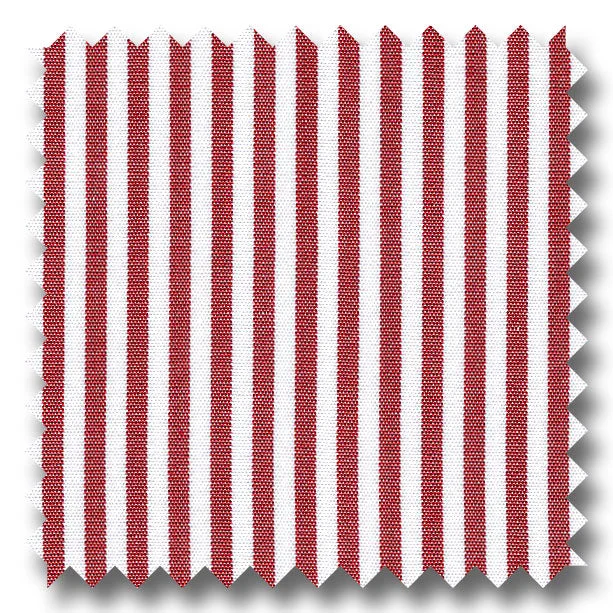 Overstock Sale Red Stripe 2Ply Broadcloth - Custom Dress Shirt