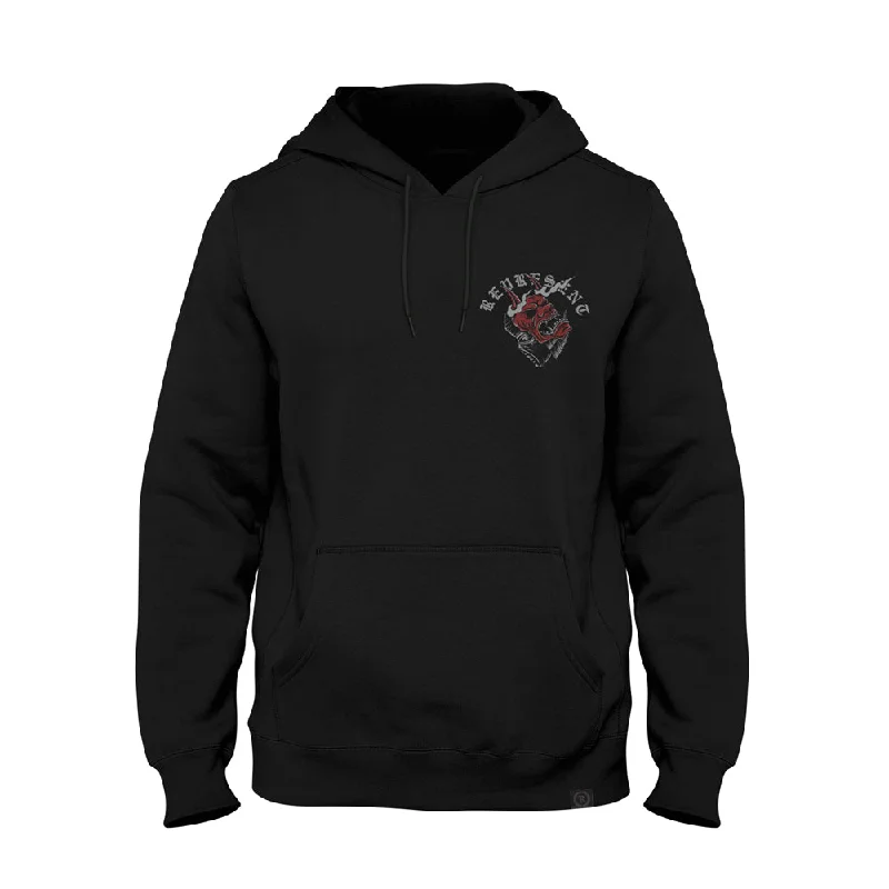 Brushed Ninja Samurai Heavyweight Hoodie [BLACK]