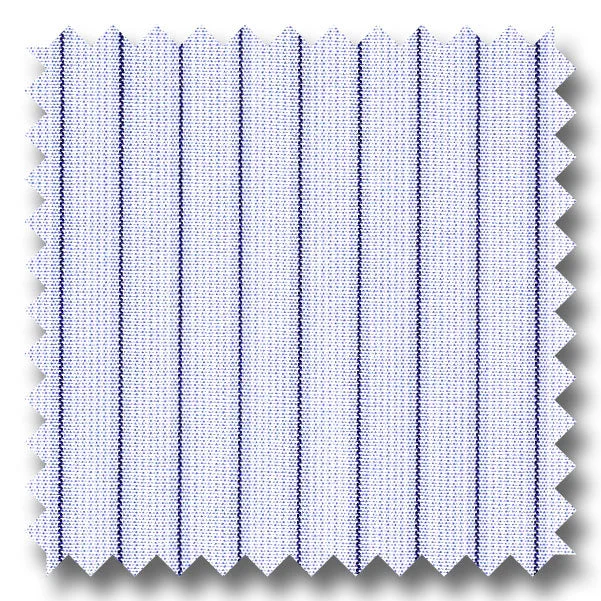 One-Day Only Light Blue and Navy Stripe 2Ply Broadcloth - Custom Dress Shirt