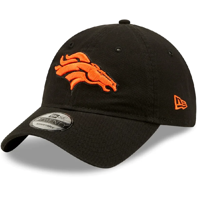 Now or Never Denver Broncos New Era Black 2.0 Core Classic 9TWENTY Adjustable Hat