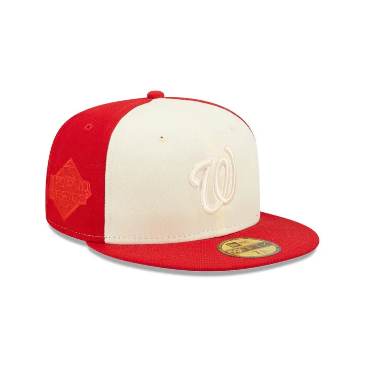 Low Price NEW ERA WASHINGTON NATIONALS RED 2-TONE 59FIFTY FITTED HAT-RED/CREAM