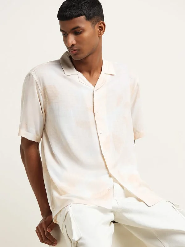 Lowest Price Nuon Peach Printed Relaxed Fit Shirt