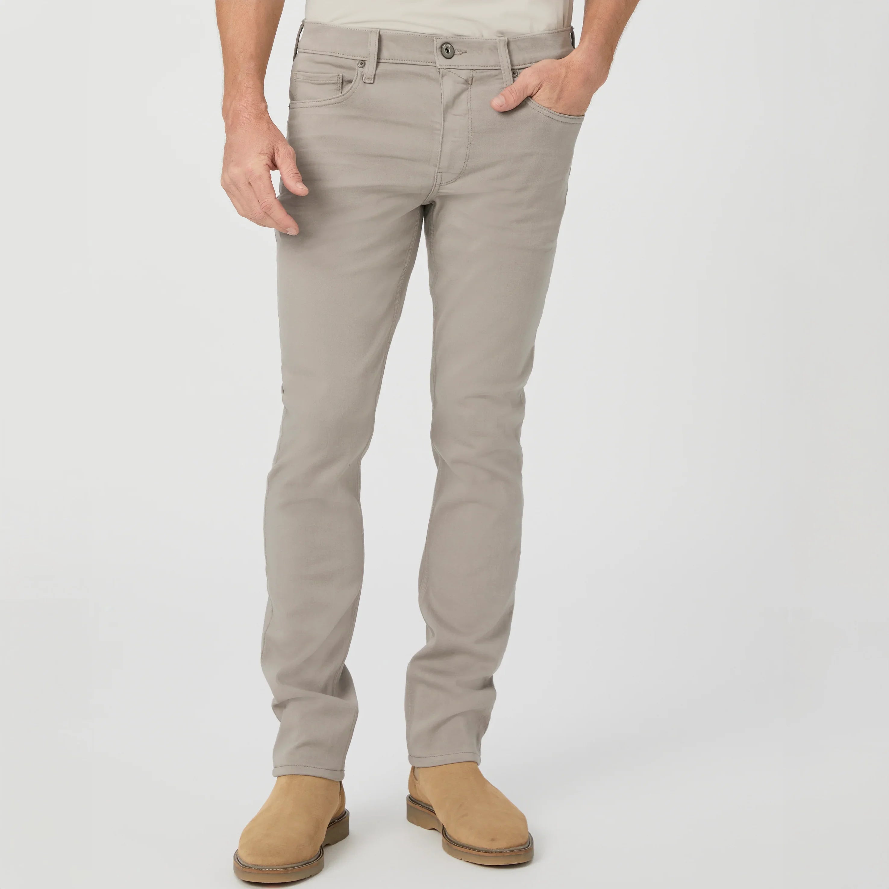 Bonus Offer Lennox - Silver Pearl - Slim Fit Five Pocket Jean - PAIGE