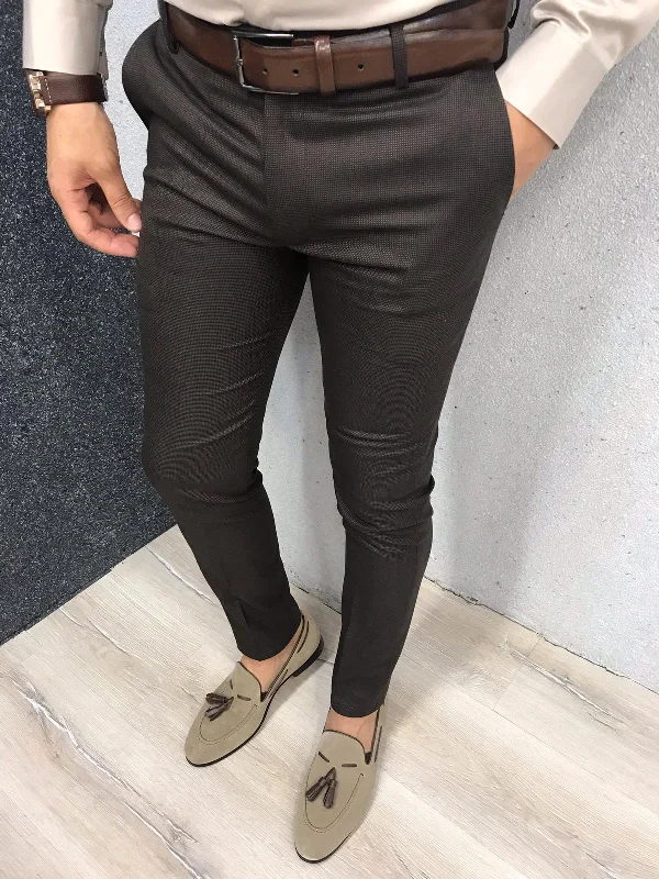 Lowest Prices Kingston Brown Slim Pants - Versatile Elegance for Every Occasion