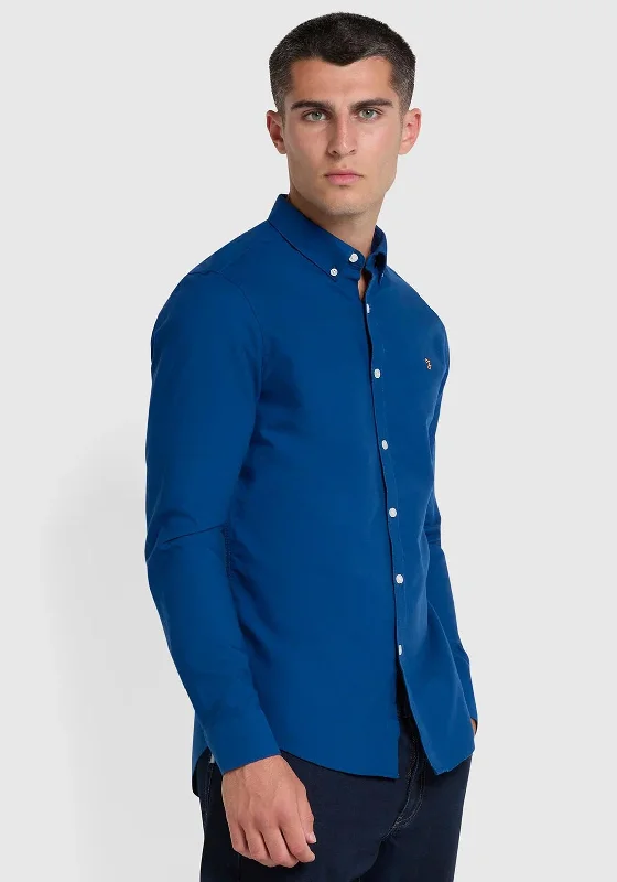 Farah Brewer Long Sleeve Shirt, Blue Peony