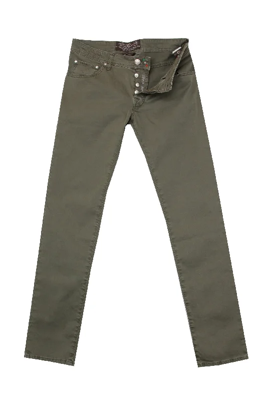 Price Slash Jacob Cohën Olive Green Pants