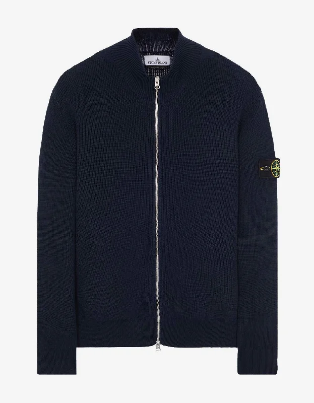 Stone Island Blue Zip Cardigan