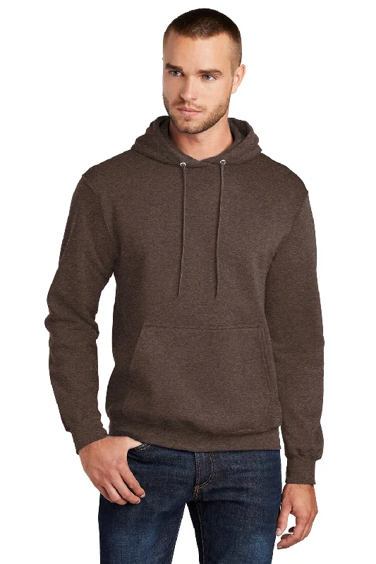 Weekend Flash Sale Port & Company Mens Core Pill Resistant Fleece Hooded Sweatshirt Hoodie w/ Pouch Pocket - Heather Dark Chocolate Brown Weekend Flash Sale Port & Company Mens Core Pill Resistant Fleece Hooded Sweatshirt Hoodie w/ Pouch Pocket - Heather Dark Chocolate Brown