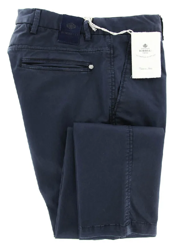 New Deal Luigi Borrelli Navy Blue Pants - 31 US / 47 EU
