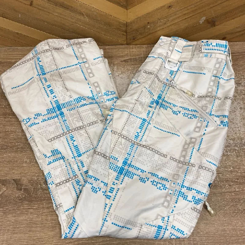Don't Wait Oakley - Ski Pants - MSRP $215: White/Grey/Blue-unisex-LG