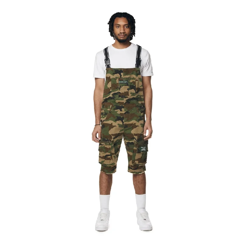 Inventory Reduction Utility Twill Overall Shorts - Wood Camo