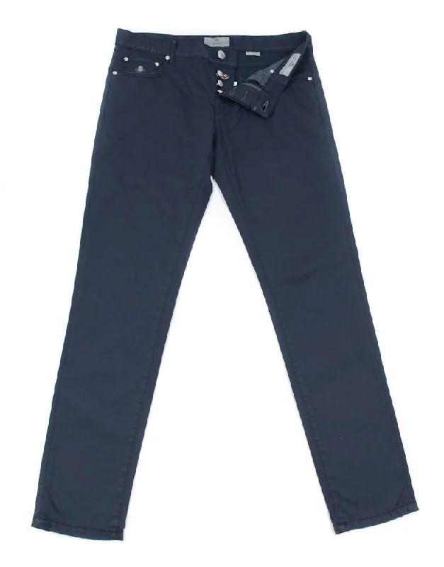 Savings Soar This Weekend Luigi Borrelli Navy Blue Pants - 42 US / 58 EU