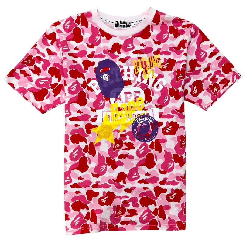 Must-Have Deals Men's Camouflage Logo T-Shirt Pink Size M