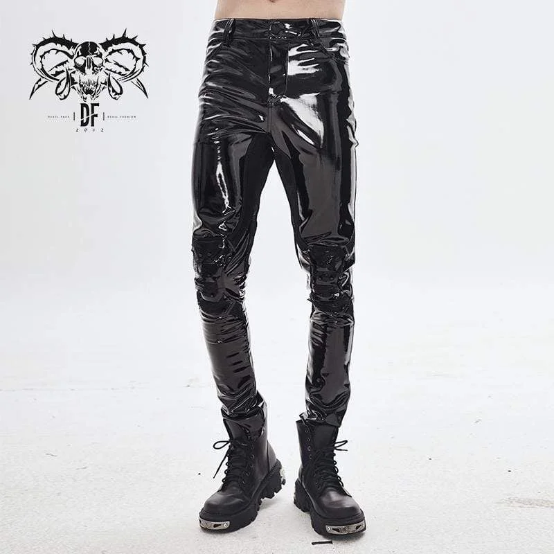 Weekend Discounts to Enjoy Men's Sexy PU Skinny Pants