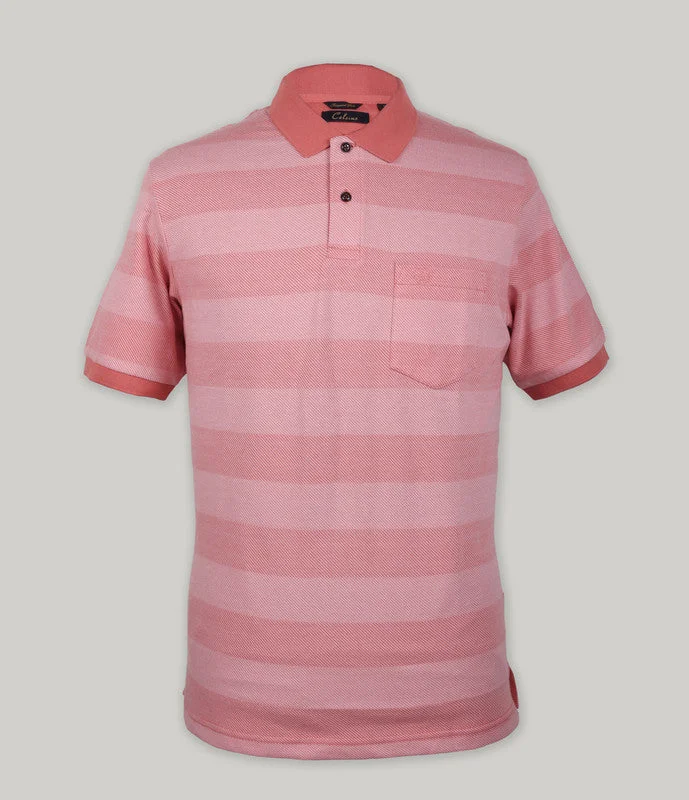 Stripe Pique Polo