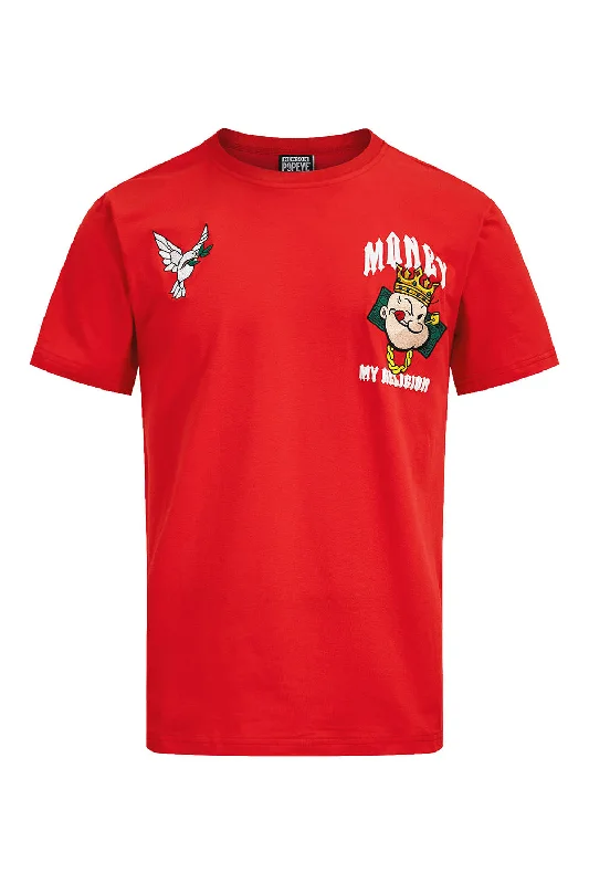 Markdowns Men's Popeye My Religion Embroidery Graphic T-Shirt
