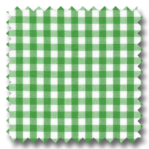 Spring Green Gingham Check Broadcloth - Custom Dress Shirt